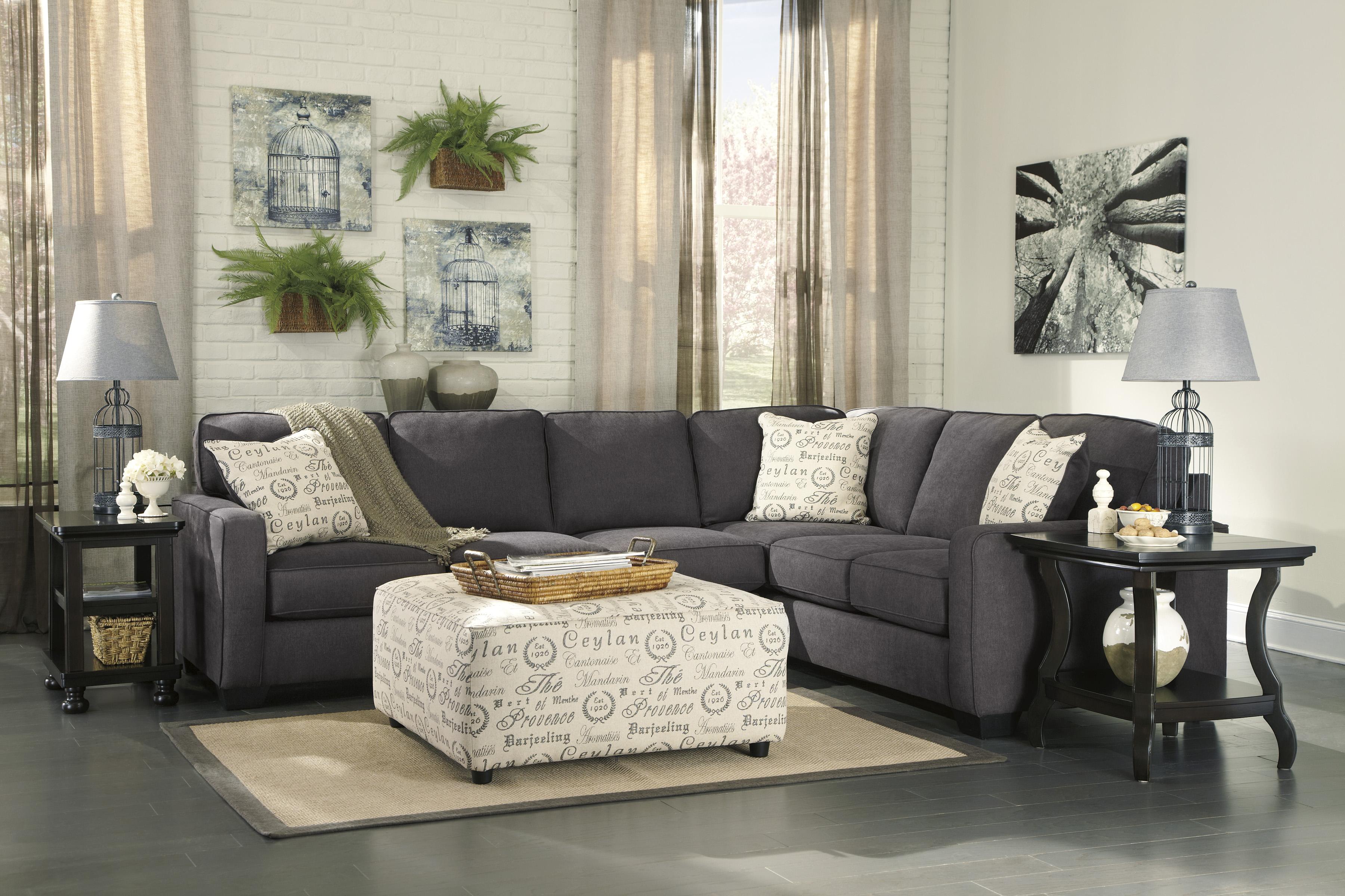 Signature Design by Ashley Alenya Charcoal 3Piece Sectional with